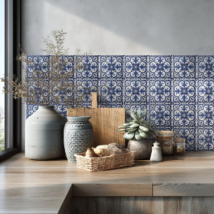Mittelmeer-Azulejo-Muster Blaue Rückwandverfliesun Fliese