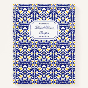 Mittelmeer Blau Gelbe Hochzeitsdusche Rezept Notizbuch