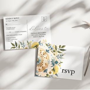 Mittelmeer Blume Italienisch Positano Lemon Postkarte