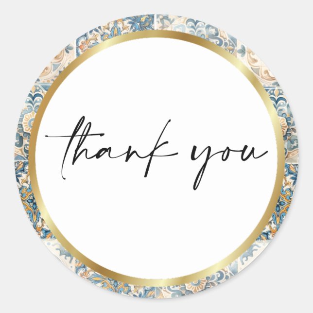 Mittelmeer Blume Italienisch Positano Lemon Runder Aufkleber (Vorderseite)