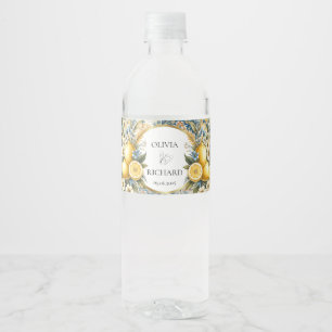 Mittelmeer Blume Italienisch Positano Lemon Wasserflaschenetikett