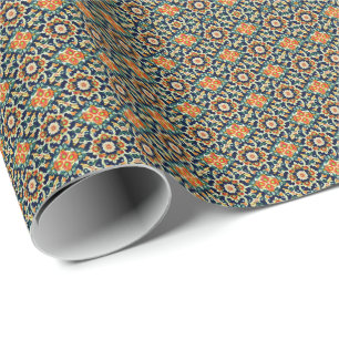 Mittelmeer-Blumenmuster Geschenkpapier