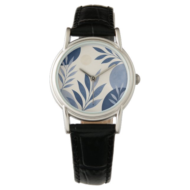 Mittelmeer-Botanik-Uhr Armbanduhr (Vorderseite)