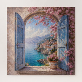 Mittelmeer-Fensterblick-Puzzle Puzzle
