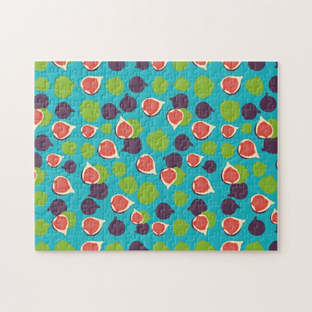 Mittelmeer Fig Summer Fruchtmuster  Puzzle (Horizontal)
