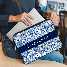 Mittelmeer-Fliesen, Portugal, Azulejo, Ihr Name Laptopschutzhülle