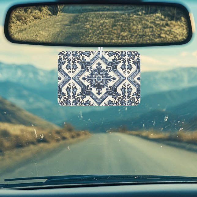 Mittelmeer-Fliesen, Portugal, Azulejo, Majolica Autolufterfrischer (Von Creator hochgeladen)