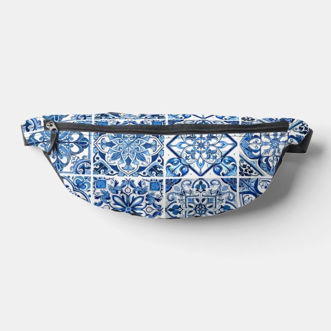 Mittelmeer-Fliesen, Portugal, Azulejo, Majolica Bauchtasche (Ablage )