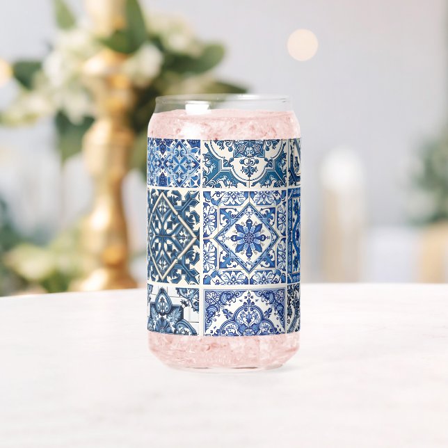 Mittelmeer-Fliesen, Portugal, Azulejo, Majolica Dosenglas (Insitu (Hochzeit))