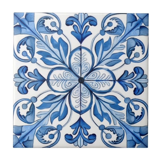 Mittelmeer-Fliesen, Portugal, Azulejo, Majolica Fliese (Vorderseite)