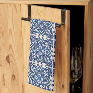 Mittelmeer-Fliesen, Portugal, Azulejo, Majolica Geschirrtuch
