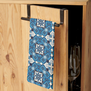 Mittelmeer-Fliesen, Portugal, Azulejo, Majolica Geschirrtuch