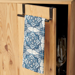 Mittelmeer-Fliesen, Portugal, Azulejo, Majolica Geschirrtuch