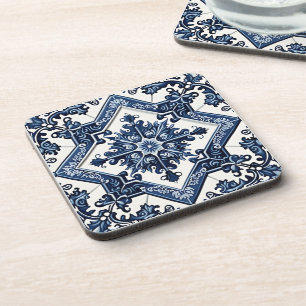 Mittelmeer-Fliesen, Portugal, Azulejo, Majolica Getränkeuntersetzer
