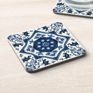 Mittelmeer-Fliesen, Portugal, Azulejo, Majolica Getränkeuntersetzer