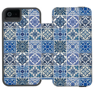 Mittelmeer-Fliesen, Portugal, Azulejo, Majolica Incipio Watson™ iPhone 5 Geldbörsen Hülle