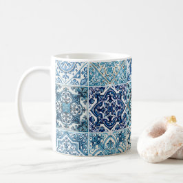 Mittelmeer-Fliesen, Portugal, Azulejo, Majolica Kaffeetasse