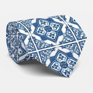 Mittelmeer-Fliesen, Portugal, Azulejo, Majolica Krawatte