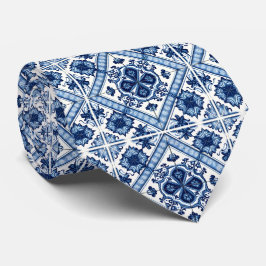 Mittelmeer-Fliesen, Portugal, Azulejo, Majolica Krawatte