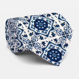 Mittelmeer-Fliesen, Portugal, Azulejo, Majolica Krawatte