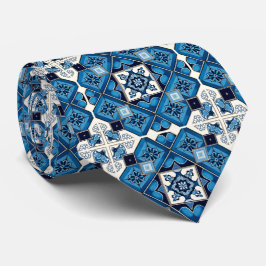 Mittelmeer-Fliesen, Portugal, Azulejo, Majolica Krawatte