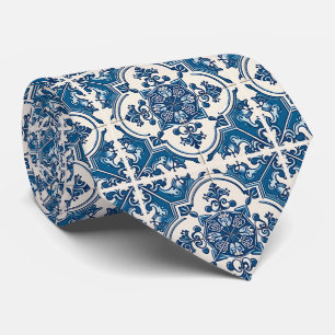 Mittelmeer-Fliesen, Portugal, Azulejo, Majolica Krawatte