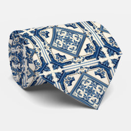 Mittelmeer-Fliesen, Portugal, Azulejo, Majolica Krawatte