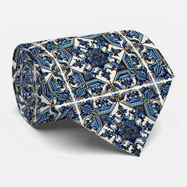 Mittelmeer-Fliesen, Portugal, Azulejo, Majolica Krawatte