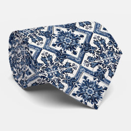 Mittelmeer-Fliesen, Portugal, Azulejo, Majolica Krawatte