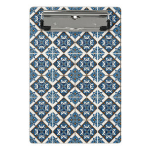 Mittelmeer-Fliesen, Portugal, Azulejo, Majolica Mini Klemmbrett