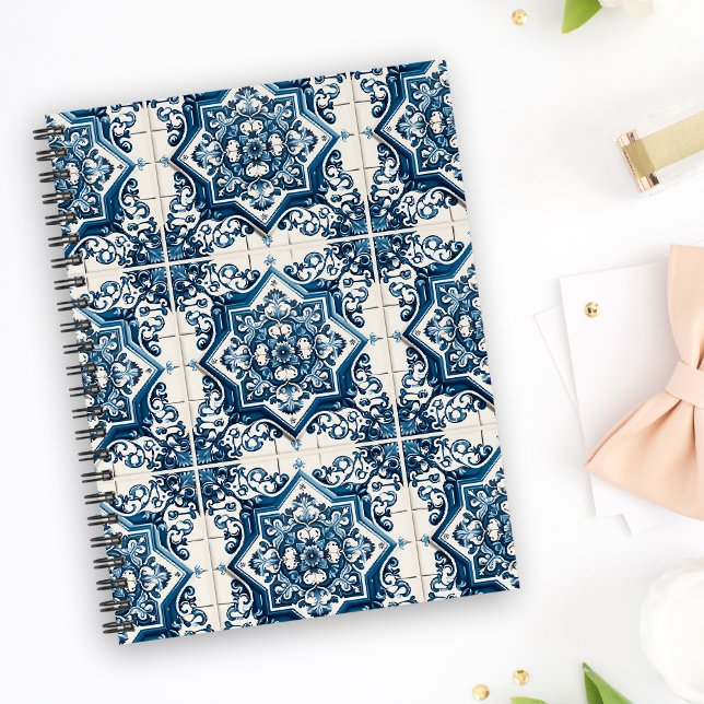 Mittelmeer-Fliesen, Portugal, Azulejo, Majolica Notizblock (Von Creator hochgeladen)