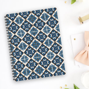 Mittelmeer-Fliesen, Portugal, Azulejo, Majolica Notizbuch