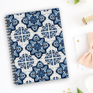 Mittelmeer-Fliesen, Portugal, Azulejo, Majolica Notizbuch