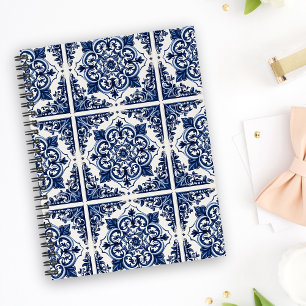Mittelmeer-Fliesen, Portugal, Azulejo, Majolica Notizbuch