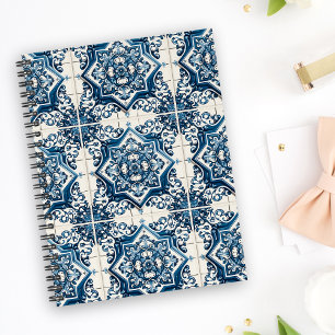 Mittelmeer-Fliesen, Portugal, Azulejo, Majolica Notizbuch