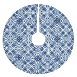 Mittelmeer-Fliesen, Portugal, Azulejo, Majolica Polyester Weihnachtsbaumdecke