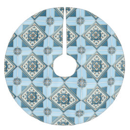 Mittelmeer-Fliesen, Portugal, Azulejo, Majolica Polyester Weihnachtsbaumdecke