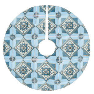 Mittelmeer-Fliesen, Portugal, Azulejo, Majolica Polyester Weihnachtsbaumdecke