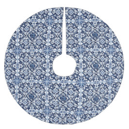 Mittelmeer-Fliesen, Portugal, Azulejo, Majolica Polyester Weihnachtsbaumdecke