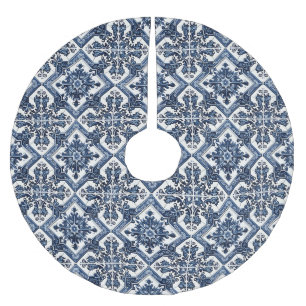 Mittelmeer-Fliesen, Portugal, Azulejo, Majolica Polyester Weihnachtsbaumdecke