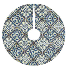 Mittelmeer-Fliesen, Portugal, Azulejo, Majolica Polyester Weihnachtsbaumdecke