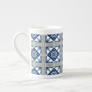 Mittelmeer-Fliesen, Portugal, Azulejo, Majolica Prozellantasse