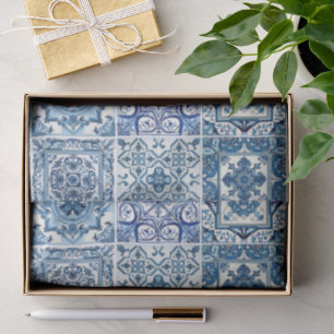 Mittelmeer-Fliesen, Portugal, Azulejo, Majolica Seidenpapier