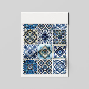 Mittelmeer-Fliesen, Portugal, Azulejo, Majolica Stoff