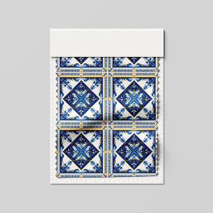 Mittelmeer-Fliesen, Portugal, Azulejo, Majolica Stoff