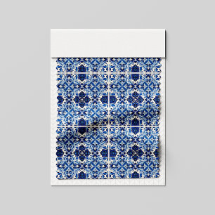 Mittelmeer-Fliesen, Portugal, Azulejo, Majolica Stoff