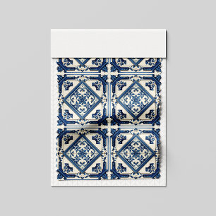 Mittelmeer-Fliesen, Portugal, Azulejo, Majolica Stoff