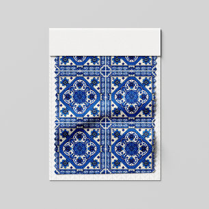 Mittelmeer-Fliesen, Portugal, Azulejo, Majolica Stoff