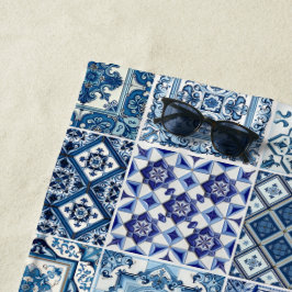 Mittelmeer-Fliesen, Portugal, Azulejo, Majolica Strandtuch