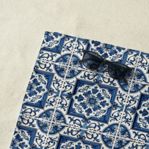 Mittelmeer-Fliesen, Portugal, Azulejo, Majolica Strandtuch